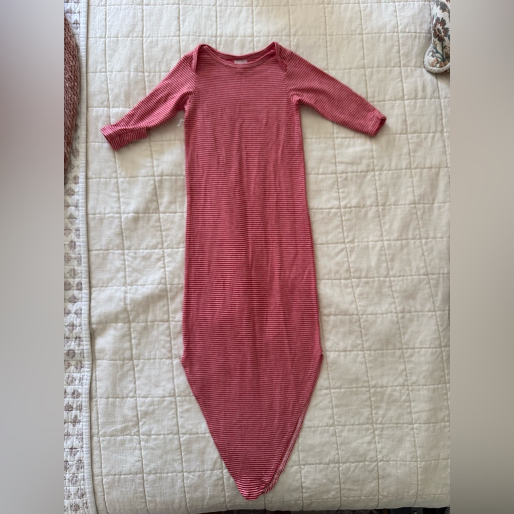 Red Striped Baby Gown